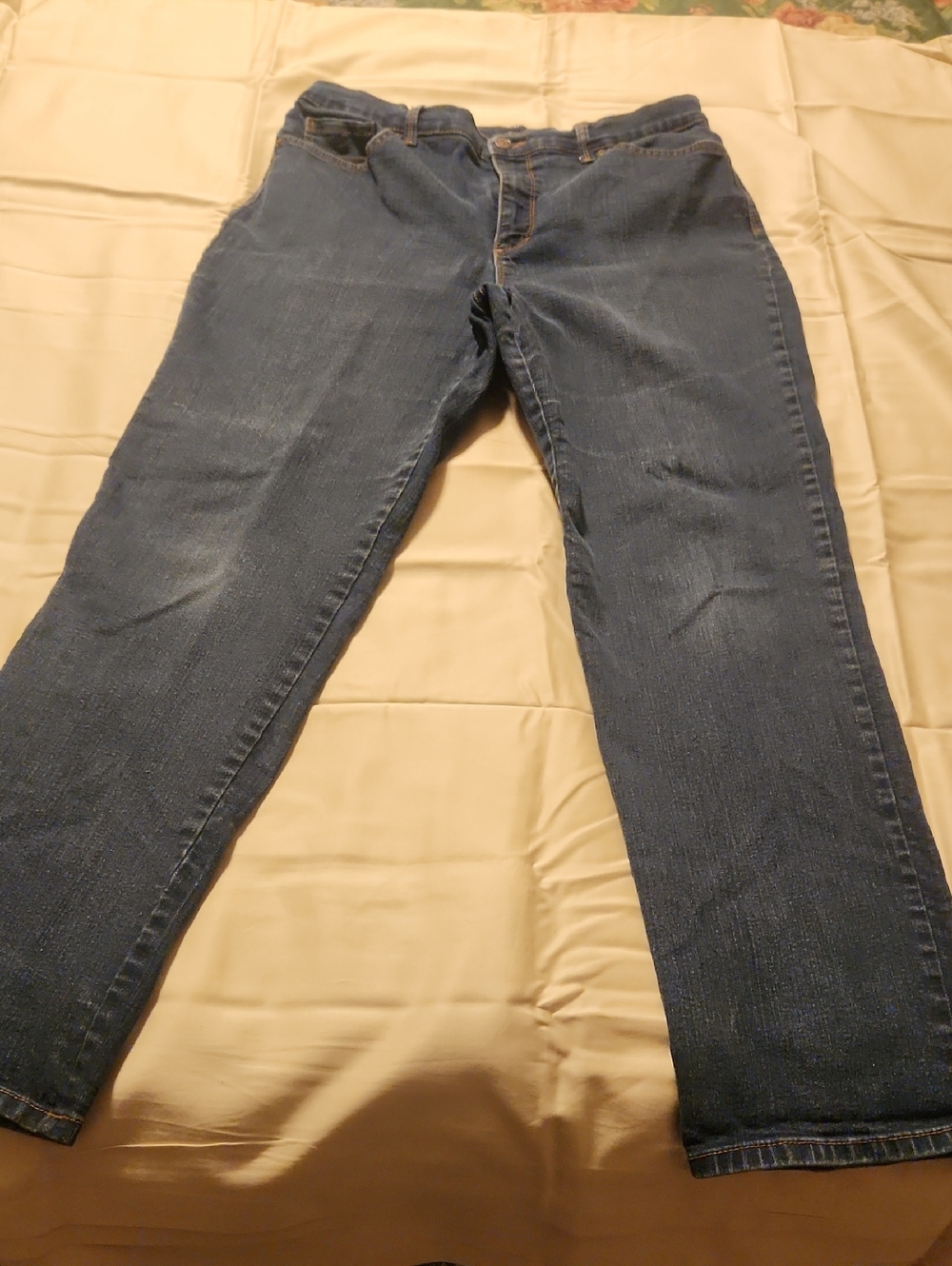Amanda Dark Indigo Jeans with Orange Stitching Listing #5